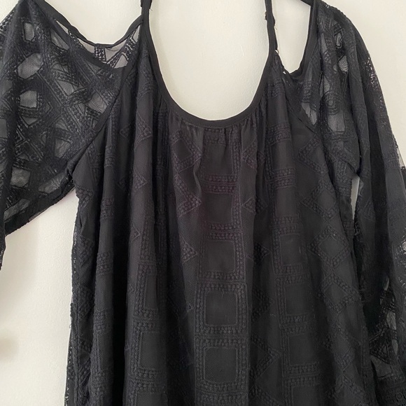Xhilaration black long sleeve lace dress - Picture 5 of 8